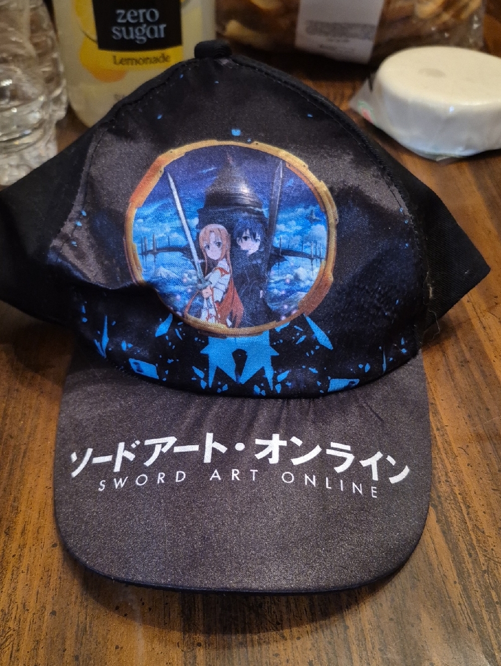 Sword Art Online Anime Logo Cap in Black and Blue